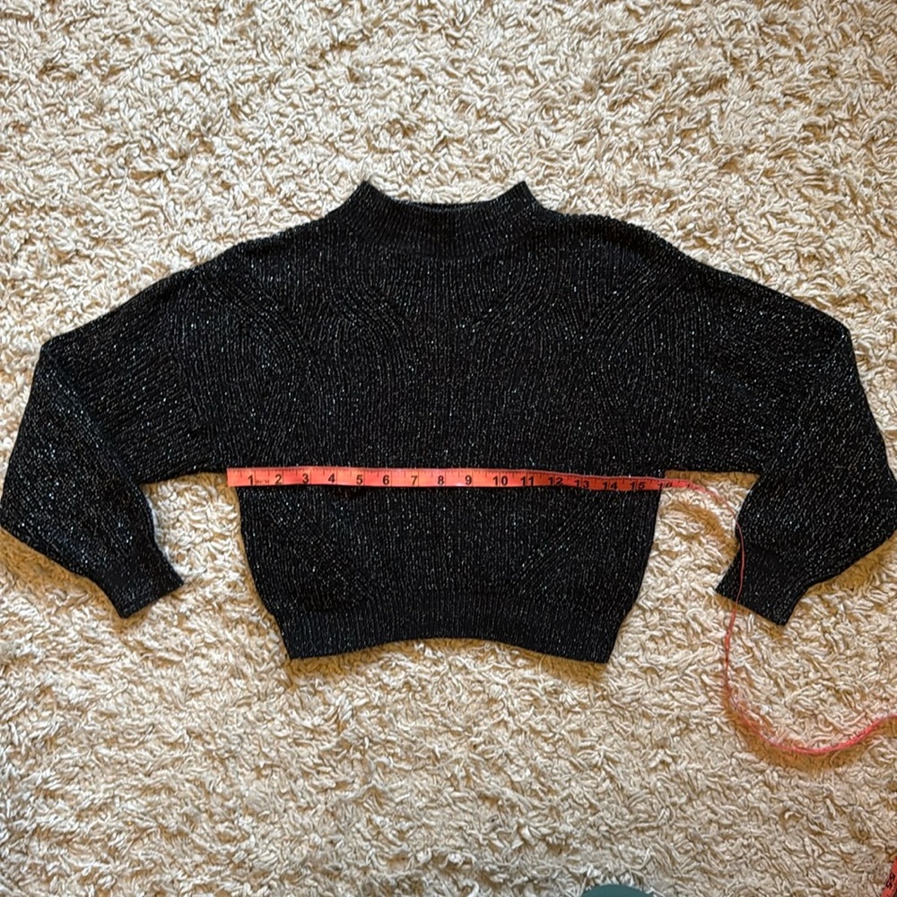 Black H&M sweater with shimmery silver thread